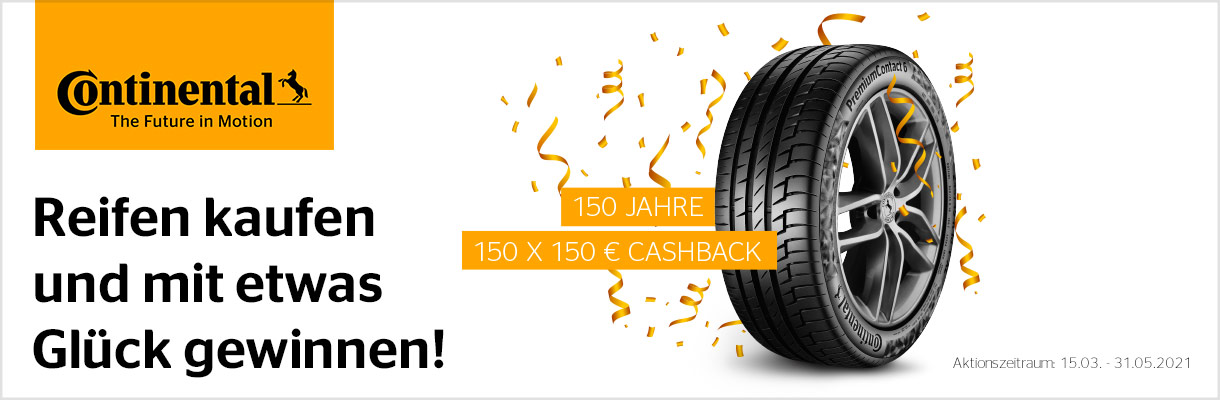 Conti 150 Jahre Cashback Aktion