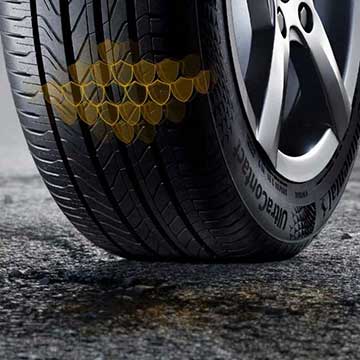 Pneu Continental UltracContact 225/55 R16 95W - Performances Sol Mouillé, Faible Bruit, Kilométrage étendu - Pour Voitures Compactes Et Berlines