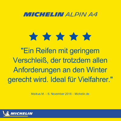 Michelin Alpin A4 Ratings