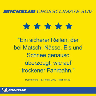 Michelin CrossclimateSUV Ratings