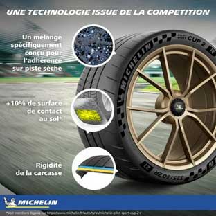 Mélange de gomme Michelin Pilot Sport Cup 2R