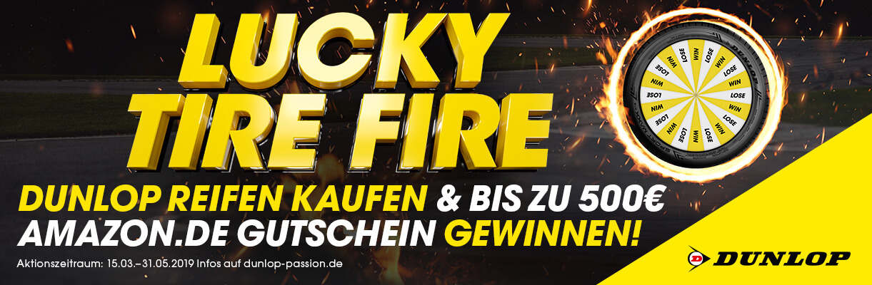 Dunlop Lucky Tire Fire Promotion