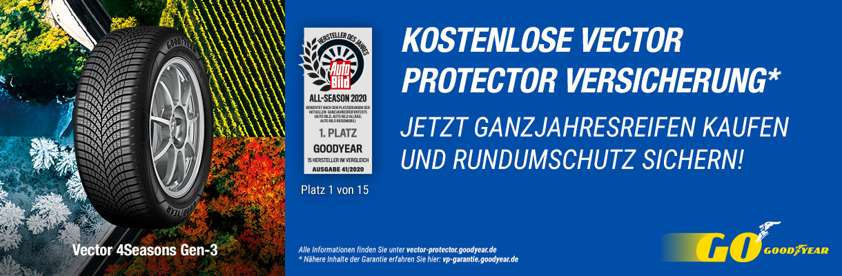 Vector Protector Goodyear Versicherung Banner