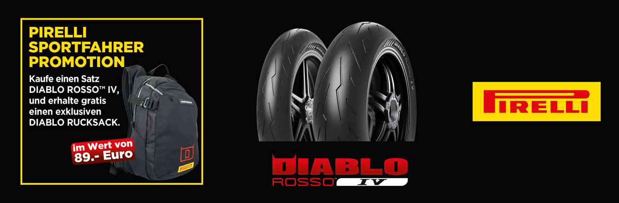 Banner Pirelli Motorradreifen Promo Gewinnspiel