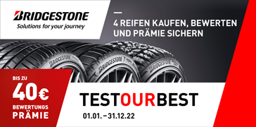 Bridgestone TEST OUR BEST 2022 Deutschland
