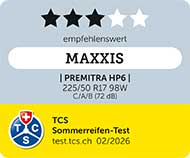 TCS Sommerreifentest 02/2026 (Automobilclub Schweiz)